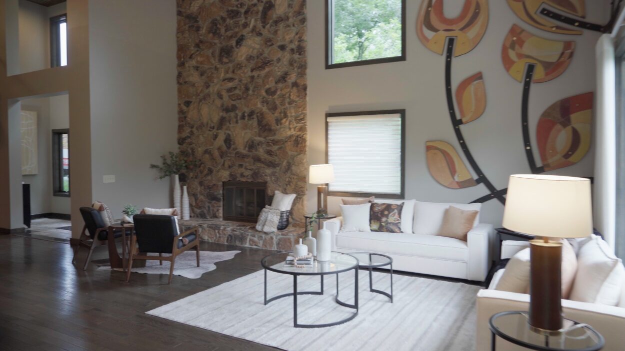 View of a Hearth room that has been professionally staged.